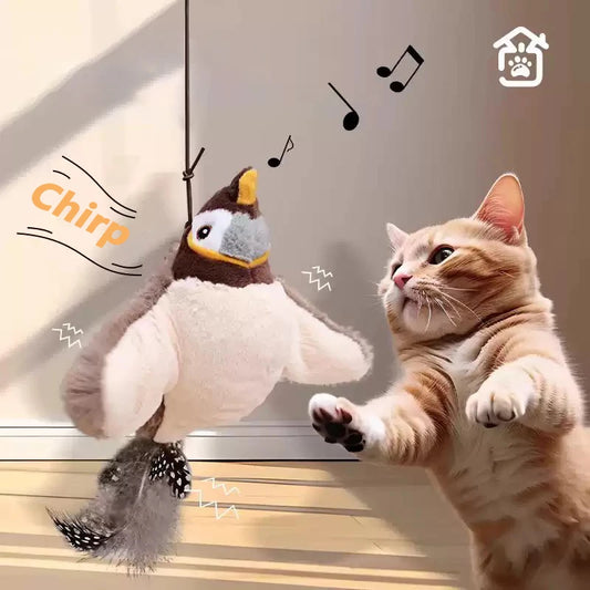 Dog Cat Interactive Ball Toy Automatic Rolling Ball Faux Tail Rechargeable Smart Pet Electric Toy Dog Cat Training Imitate Mouse