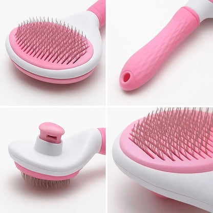 Non-Slip Pet Grooming Brush, ABS Material Easy to Clean, Massage & Deshed, Comfortable Ergonomic Design