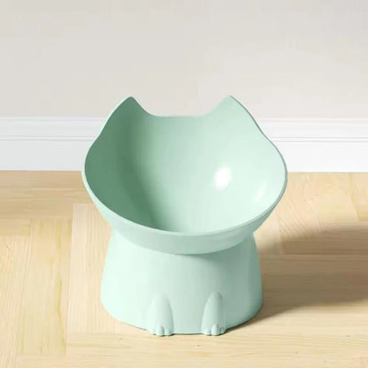 New cat bowl with long ears and high feet bowl with cat and dog neck protection and anti-overturning plastic raised pet bowl
